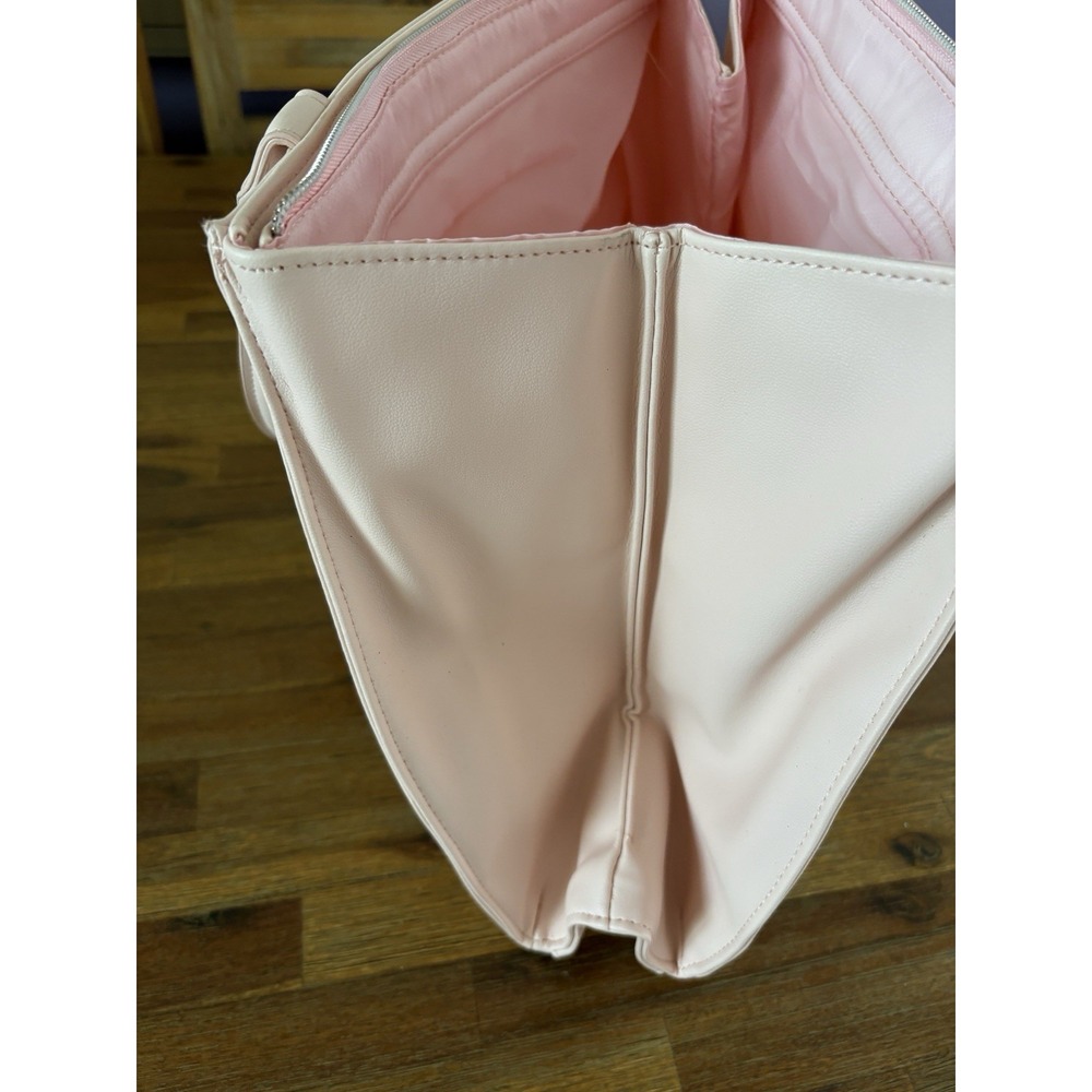 Juicy Couture Light pink Satchel Handbag Tote Bag Rose gold Trim & Zipper Lined - Picture 10 of 16